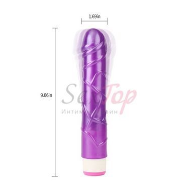 Вибратор реалистичный с венами гелевый фиолетового цвета Chisa &mdash;  фото товара 6