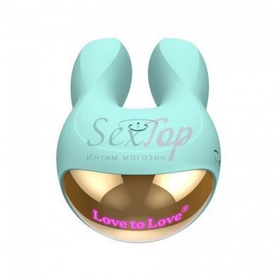 Вібратор-кролик Love To Love Hear Me Menthe з двома моторчиками і різнобарвною LED-підсвіткою - фото товару 6