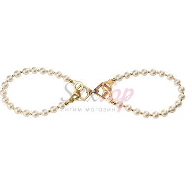 Жемчужный ошейник с поводком и наручниками LOCKINK Pearl Bondage & Restraint Set &mdash;  фото товара 4