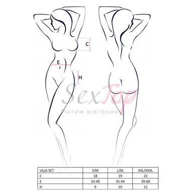Комплект белья ULLA SET black XXL/XXXL - Passion: полупрозрачный лиф, трусики, пояс &mdash;  фото товара 5