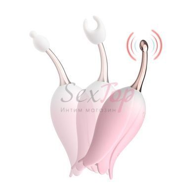 Ультразвуковий вібратор для клітора Otouch Bloom Ultrasonic Clitoris, 2 доп насадки,  - 3