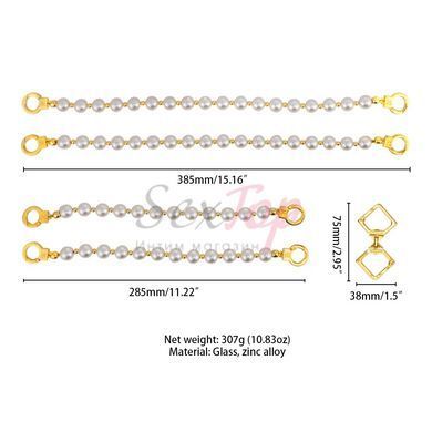 Жемчужный ошейник с поводком и наручниками LOCKINK Pearl Bondage & Restraint Set &mdash;  фото товара 9