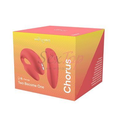 Смарт-вибратор для пар We-Vibe Chorus Crave Coral, сенсорное управление вибрациями сжатием пульта,  - 9