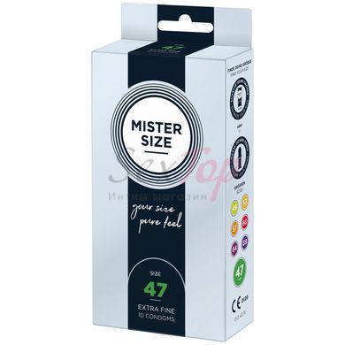 Презервативы Mister Size - pure feel - 47 (10 condoms), толщина 0,05 мм,  - 2