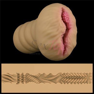 Мастурбатор вагіна для чоловіків тілесного кольору Lovetoy Aliens Pie Masturbator №1 - фото товару 2