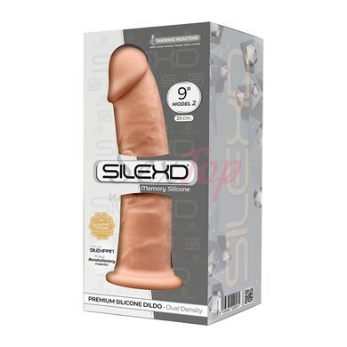 Фаллоимитатор SilexD Oscar Flesh (MODEL 2 size 9in), двухслойный, силикон+Silexpan, диаметр 5,4см &mdash;  фото товара 2