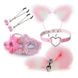 Набор для сексуальных игр Sexy Cat Ears Fox Tail Cosplay Sex Party Accessories Pink IXI61579 фото 1