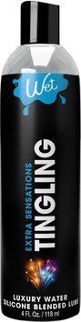 Охлаждающий лубрикант на водно-силиконовой основе Wet Extra Sensations Tingling (118 мл),  - 1