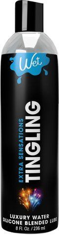 Охолоджувальний лубрикант на водно-силіконовій основі Wet Extra Sensations Tingling (236 мл) - фото товару 1