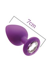 Анальна пробка з кристалом MAI Attraction Toys №47 Purple, довжина 7см, діаметр 2,8 см SO4625 фото