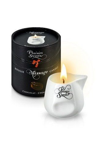 Массажная свеча Plaisirs Secrets Chocolate (80 мл) подарочная упаковка, керамический сосуд &mdash;  фото товара 1