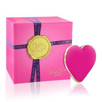 Вібратор-сердечко Rianne S: Heart Vibe Rose, 10 режимів, медичний силікон, подарункове паковання,  - 1