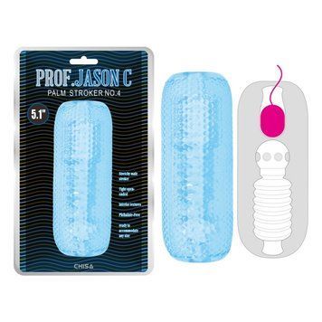 Насадка на член голубого цвета Chisa Palm Stroker 4, Голубой - 1
