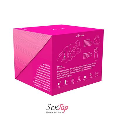 Смарт-вибратор для пар We-Vibe Chorus Cosmic Pink, сенсорное управление вибрациями сжатием пульта SO6921 фото
