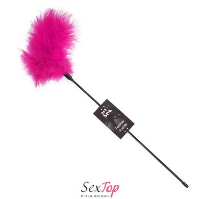 Щекоталка темно-розовая Art of Sex - Feather Paddle, перо молодого индюка SO6617 фото