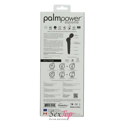 Потужний вібромасажер PalmPower Extreme - Black, 7 режимів, гнучка головка, перезаряджуваний SO3477 фото