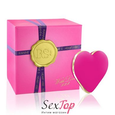 Вібратор-сердечко Rianne S: Heart Vibe Rose, 10 режимів, медичний силікон, подарункове паковання SO3874 фото