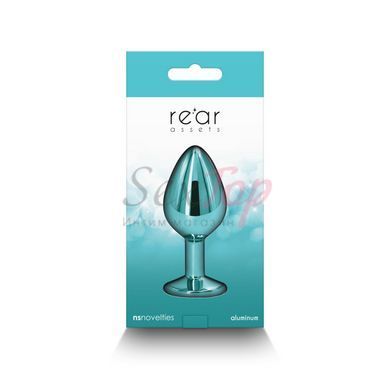 Анальна пробка NS Novelties Rear Assets - Medium - Teal - фото товару 4