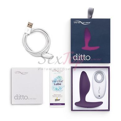 Анальна смарт-вібропробка We-Vibe Ditto Purple з пультом ДК - фото товару 9