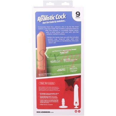 Фаллоимитатор Doc Johnson The Realistic Cock ULTRASKYN - 9 Inch Vanilla &mdash;  фото товара 11