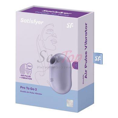 Вакуумный стимулятор с вибрацией Satisfyer Pro To Go 2 Violet &mdash;  фото товара 7
