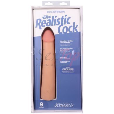 Фаллоимитатор Doc Johnson The Realistic Cock ULTRASKYN - 9 Inch Vanilla &mdash;  фото товара 10