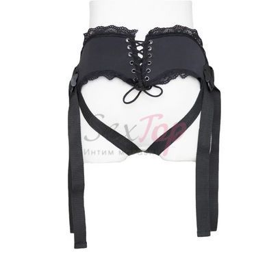 Трусики для кріплення страпона чорного кольору Vscnovelty Harness Strap on - фото товару 5