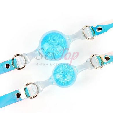 Кляп Liebe Seele Crystal Ball Gag - Blue (Small Ball) - фото товару 3