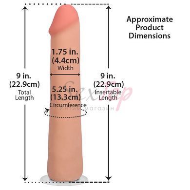 Фаллоимитатор Doc Johnson The Realistic Cock ULTRASKYN - 9 Inch Vanilla &mdash;  фото товара 5