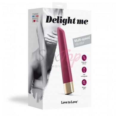 Мощный минивибратор Love To Love Delight Me Prune с мягким кончиком, 16 режимов работы,  - 5