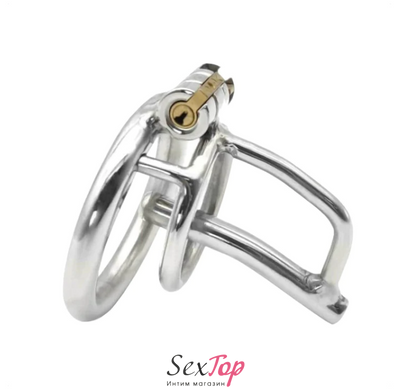 Катетер для пеніса з колечком сріблястого кольору STF2715 фото