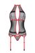 Корсет с пажами Passion SATARA CORSET S/M red, стринги, кружево, застежки спереди и сзади SO8479 фото 3