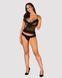 Напівпрозорий набір з прикрасами Obsessive Ivannes top & thong L/XL, чорний, топ та танга &mdash; фото 3 з 7
