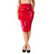 Сексуальная виниловая юбка Art of Sex - Morgana с вырезом и шнуровкой, цвет красный, размер L SO9676 фото 1