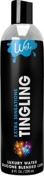 Охлаждающий лубрикант на водно-силиконовой основе Wet Extra Sensations Tingling (236 мл),  - 1