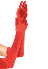Довгі рукавички Leg Avenue Extra Long Satin Gloves red SO9086 фото