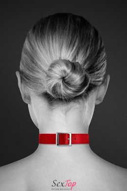 Чокер с кольцом для поводка Bijoux Pour Toi - FETISH Red, экокожа SO1880 фото