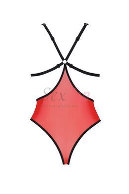 Полупрозрачное боди с кружевом Passion PEONIA BODY XXL/XXXL red &mdash;  фото товара 4