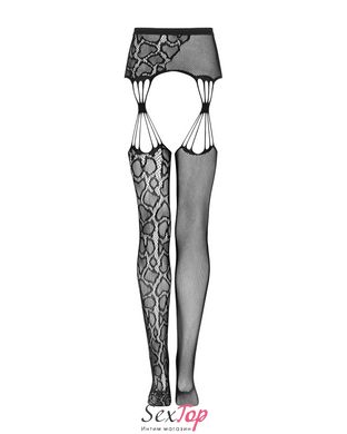 Эротические колготки-бодистокинг Obsessive Garter stockings S821 S/M/L, имитация чулок и пояса для ч SO8162 фото