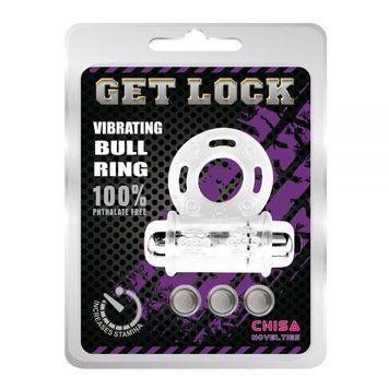Ерекційне віброкільце прозорого кольору Chisa Vibrating Bull Ring - фото товару 1