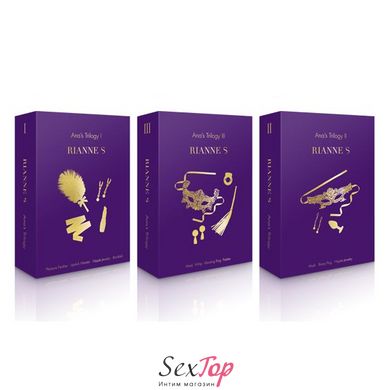 Романтический подарочный набор RIANNE S Ana's Trilogy Set II: пробка 2,7 см, лассо для сосков, маска SO3856 фото