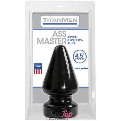 Пробка для фістінгу Doc Johnson Titanmen Tools - Butt Plug - 4.5 Inch Ass Master, діаметр 11,7 см SO2812 фото
