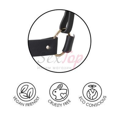 Портупея Bijoux Indiscrets MAZE - X Harness Black, екошкіра, Черный - 5