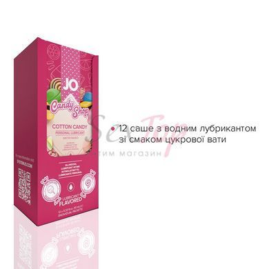 Набор лубрикантов Foil Display Box &ndash; JO H2O Lubricant &ndash; Cotton Candy &ndash; 12 x 10ml &mdash;  фото товара 2