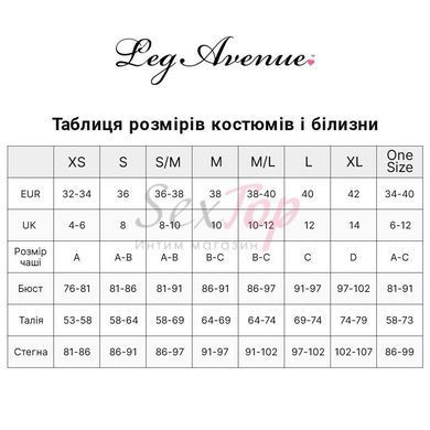 Тедди с открытым доступом Leg Avenue Net and lace crotchless teddy One size Black, шнуровка на спине &mdash;  фото товара 4