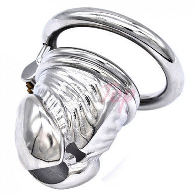 Пояс вірності і цнотливості для чоловіків сталевий Bdsm4u Stainless Steel Glans Shape Chastity Device - фото товару 2
