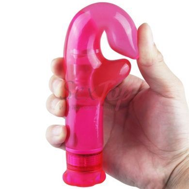 Вибратор водонепроницаемый розовый со стимуляцией клитора Lovetoy &mdash;  фото товара 4