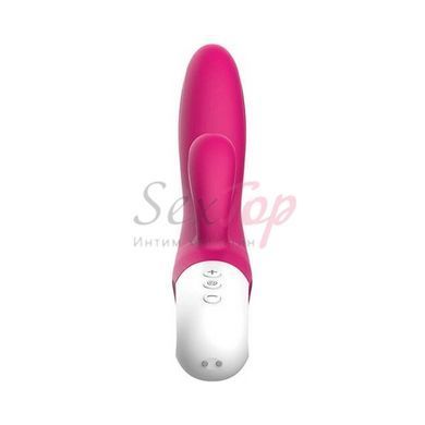 Вібратор-кролик Liebe Bend It Plus Rechargeable Cerise, гнучкий, 2 мотори, 10 режимів - фото товару 3