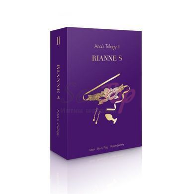 Романтичний подарунковий набір RIANNE S Ana's Trilogy Set II: силіконова анальна пробка 2,7 см, ласо - фото товару 2