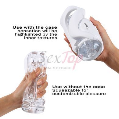 Мастурбатор Dorcel DEEP BLOW WHITE, двойное использование &mdash;  фото товара 3